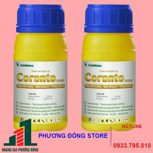 Thuốc trừ bệnh phổ rộng, bảo vệ cây trồng Coranto 250SC 